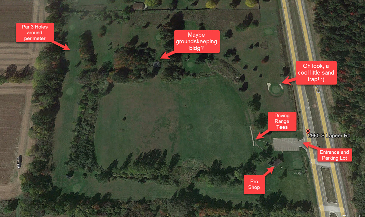 Maple Springs Golf Range - October 2013 Google Earth View (newer photo)